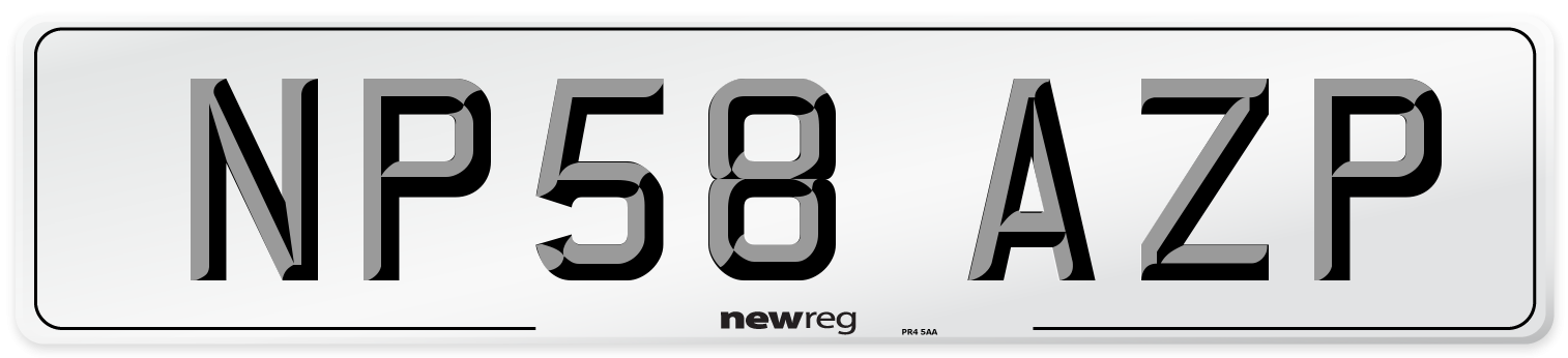 NP58 AZP Number Plate from New Reg
